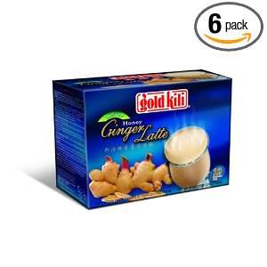 Gold Kili Instant Honey Ginger Latte, 7.7 Ounce, 10 Count (Pack of 6)