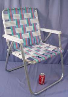   Aluminum Folding Webbed Lawn Chair Deck Camping Beach 3.5 lbs NICE