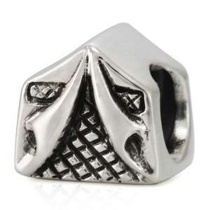 OHM Lets Go Camping Sterling Silver Bead Charm for European Bracelets 