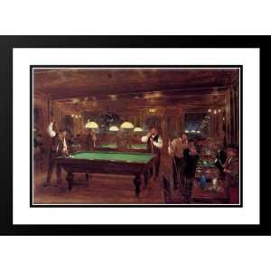   , Jean 38x28 Framed and Double Matted Le Billard