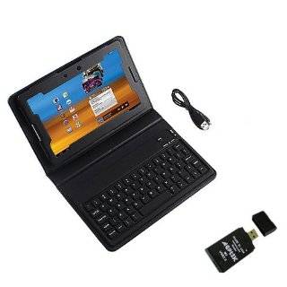 Keyboard + Black Leather case for Blackberry Playbook Plus AGPtek USB 