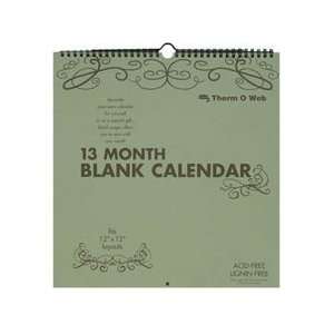 13 Month Blank Do It Yourself Calendar, Fits 12x12 Layouts  