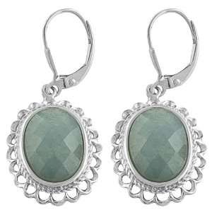    Faceted Blue Chalcedony 925 Sterling Silver Earrings Jewelry