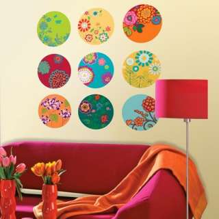 Floral Print Dots Wall Decals   9 pc. Set.Opens in a new window