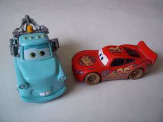 Disney Pixar Cars Blue Mater & Mud Splashed Lightning McQueen Diecast 