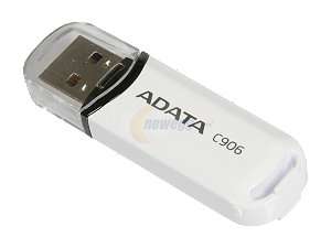 ADATA Classic Series 4GB USB 2.0 Flash Drive (White) Model AC906 4G 