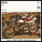 Motorcycle Card 1990 Honda RS750 Dirt Flat Track V Four