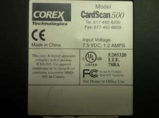 Corex Cardscan Executive 500 Business Card Scanner  
