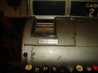 Antique Cash Register With Key By National Cash Register Co  