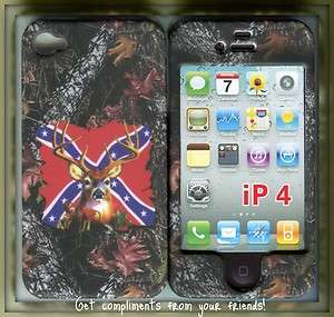   iPhone 4 4G snap on AT&T/Verizon cover case camo deer flag  