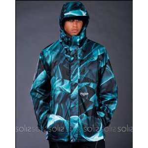 Mens Mirror Snowboard Jacket in Teal Smoke G0651104 TSM Volcom Jacket 