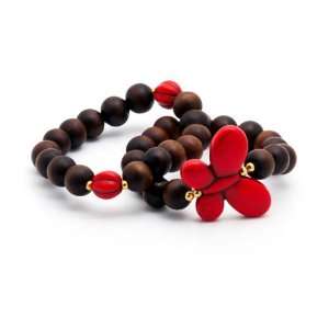  Stone Red Butterfly bracelet Jewelry