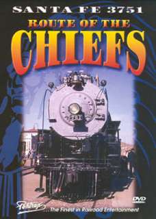 Santa Fe 3751 Route of the Chiefs   Railroad Video DVD  