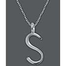 Unwritten Sterling Silver Necklace, Letter S Pendant
