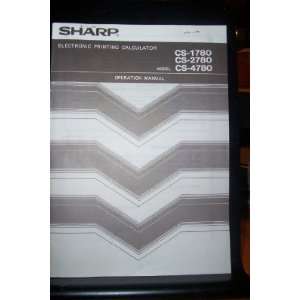  Sharp Electronic Printing Calculator Operation Manual Cs 