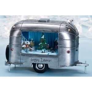   LED Lighted Animated & Musical Camping Trailer with Christmas Scene