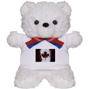    Teddy Bear White Canadian Canada Flag Painting HD 
