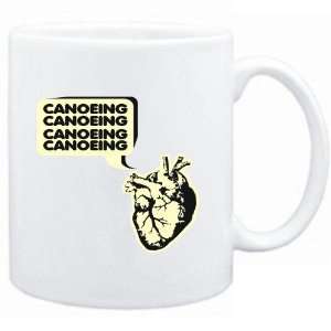  Mug White  Canoeing heart  Sports