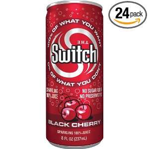 The Switch Sparkling Juice, Black Cherry, 8 Ounce Cans (Pack of 24)