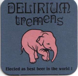Set of 4 DELIRIUM TREMENS Beer Coasters   Collectibles  