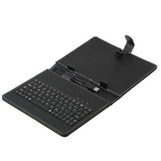 USB Keyboard + Leather Case for 8 Coby Kyros Tablet MID8024 / ViA 