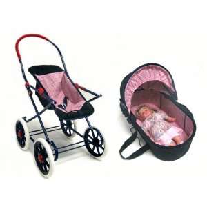   English Baby Stroller & Removeable Carriage & Doll