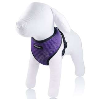 14 19 GIRTH Purple Soft Mesh Comfort Dog Harness Vest Collar Small 