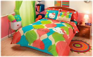 New Teens Red Hello Kitty Comforter Bedding Set Full 4  