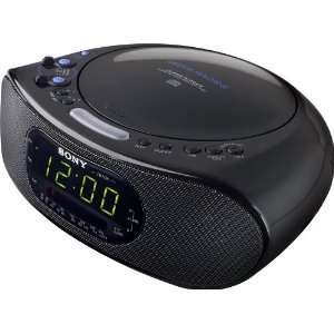   ICF CD837 AM/FM Stereo Clock Radio with CD Player (Black) Electronics