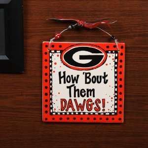   NCAA Georgia Bulldogs 8 x 8 Ceramic Tile Sign