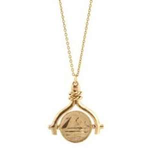   Authentic Low Luv by Erin Wasson 14k Gold Coin Spinner Chain Necklace