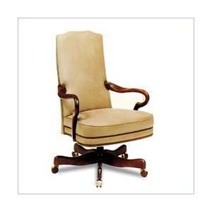  Leather Gooseneck Swivel Tilt Hi Back Chair