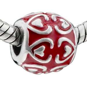  Red Heart Pugster Beads Pandora Chamilia Biagi Charms 