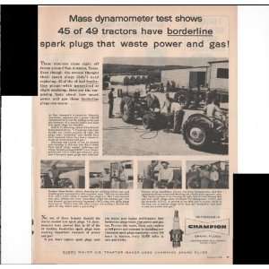  Champion Spark Plugs Tractor Tests Texas 1960 Vintage 