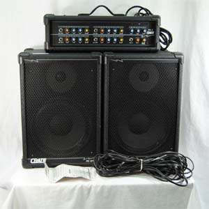 Crate PA 4 200watt Power Mixer W/ 2 PE 10T Speakers Package LOCAL 