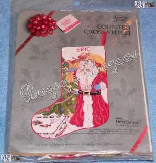 Candamar DEAR SANTA w Letter,Cookies Counted Cross Stitch Christmas 
