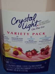 Crystal Light On The Go Variety Pack 44 packets  