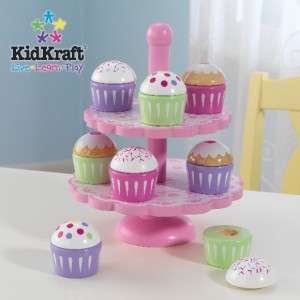 KidKraft Cupcake Stand with Cupcakes Doll House Play Set Kids Kitchen 