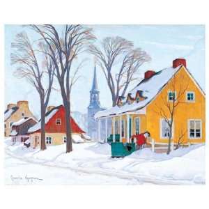  Winter Morning In Baie St Paul by Clarence Alphonse Gagnon 