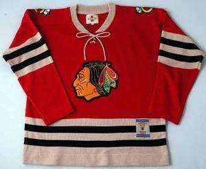Chicago Blackhawks 1955 Custom Heritage knit Sweater Jersey  