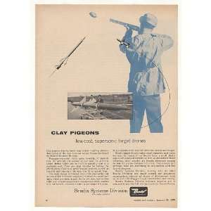  1959 Bendix Clay Pigeons Supersonic Target Drones Print Ad 