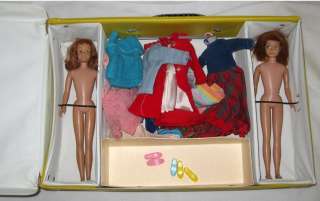 VTG SKIPPER & SKOOTER Doll Case & Clothing 1963/1965  