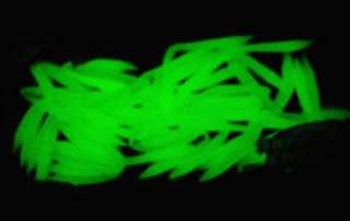 60+ Trout Crappie Panfish Glow in Dark Micro Worms NEW  