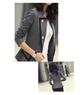 Y2593 Autumn Women Black Grey Slim Suit Jacket S M L  