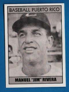MANUEL JIM RIVERA Baseball Puerto Rico Limit Ed 1/200  