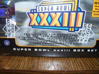 THIS AUCTION IS FOR A 1999 UPPER DECK SUPER BOWL XXXIII BOX SET . SET 
