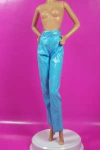 KM Light Blue Faux Pleather Pants Barbie Silkstone  