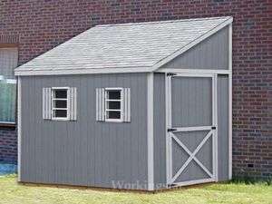 x14 Slant / Lean To Style Shed Plans, See Samples  