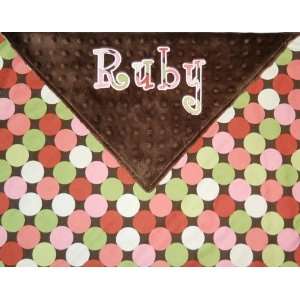  Personalized Dots Cuddle Blanket Baby