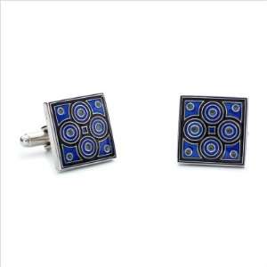    L2 L21010 E Quad Circles Cufflinks in Indigo 